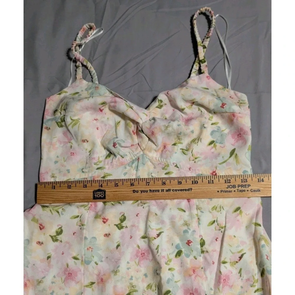 Abercrombie & Fitch Floral Maxi Dress Womens Small Pastel Pink Blue Cottagecore
